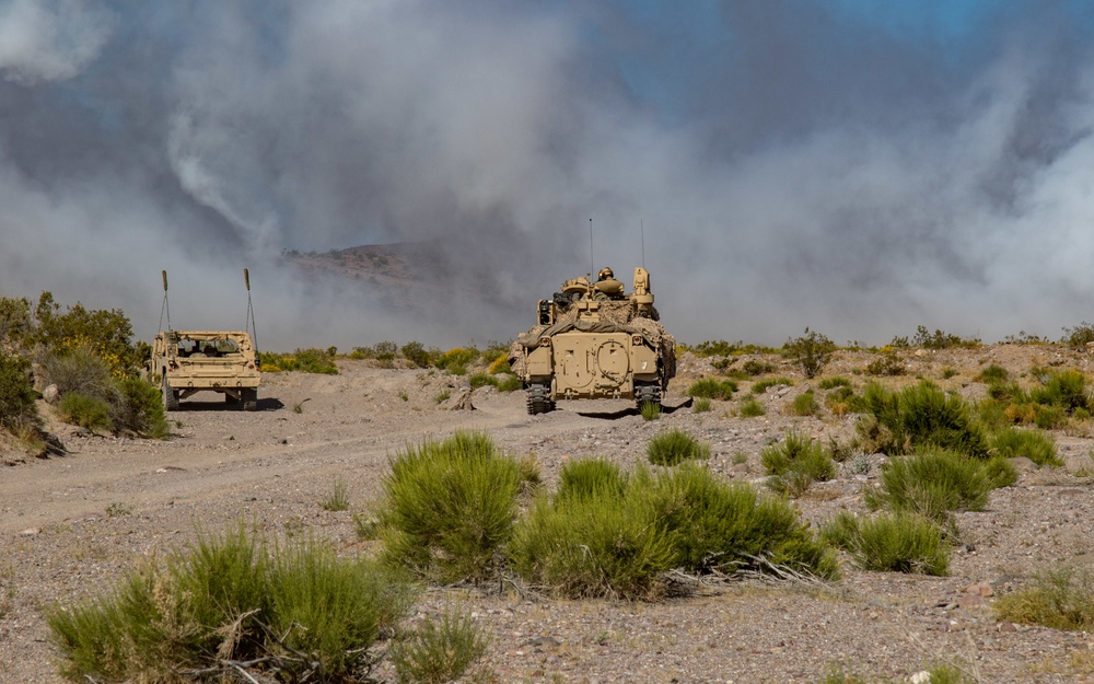 1-163 Cav - Defensive Training Exercise at National Training Center (NTC)