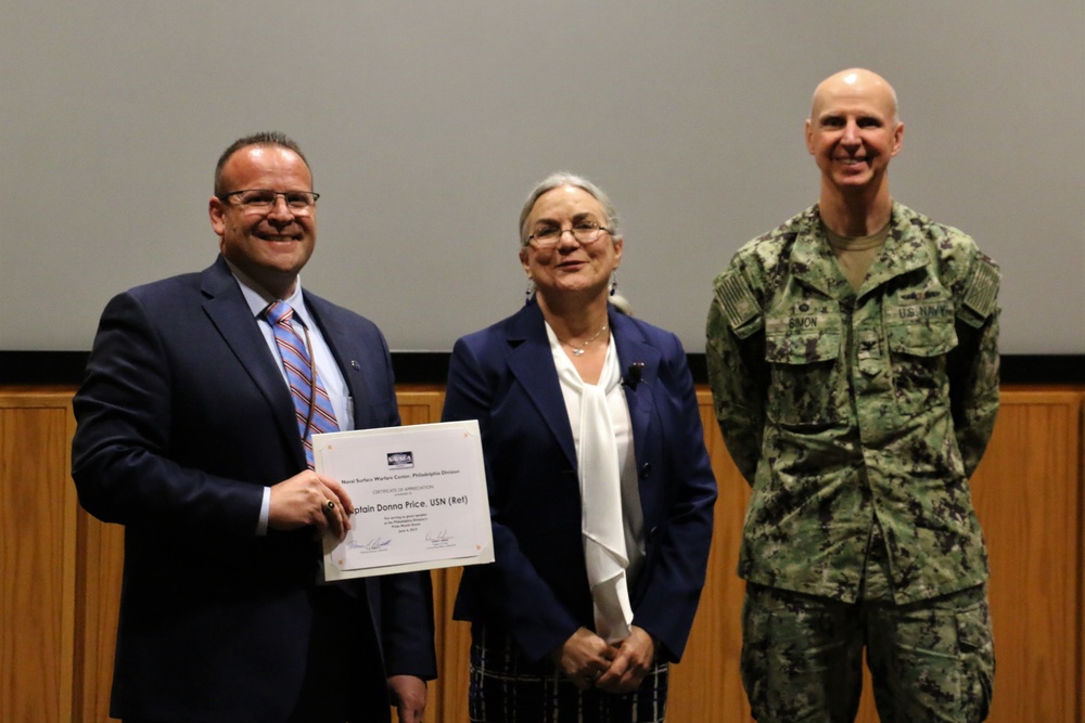 Naval Surface Warfare Center, Philadelphia Division hosts keynote speaker Capt. Donna Price, United States Navy, (retired) during Command’s annual LGBT Pride Month event