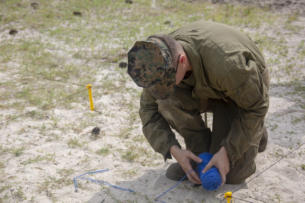 U.S. Marines with Battalion Landing Team 2/8 Build a Terrain Model