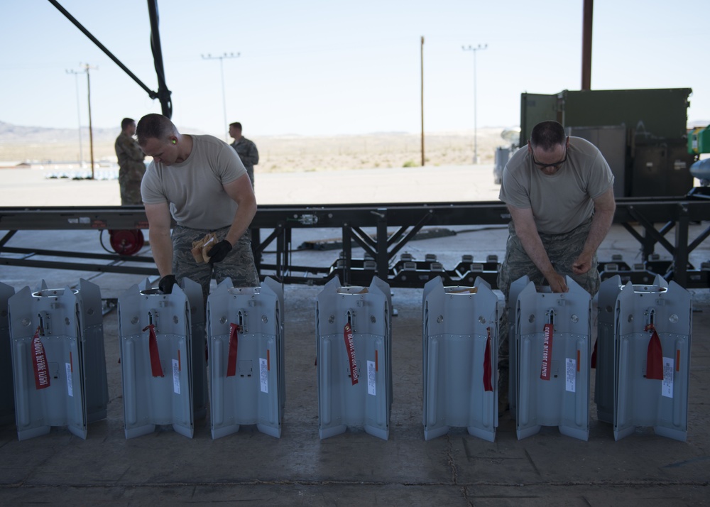 IDANG ammo troops build bombs at Nellis AFB