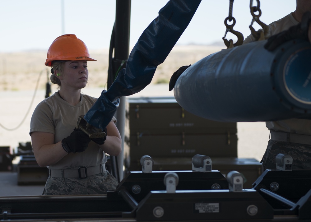 IDANG ammo troops build bombs at Nellis AFB