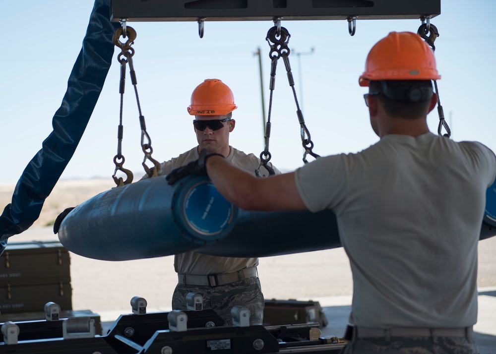 IDANG ammo troops build bombs at Nellis AFB