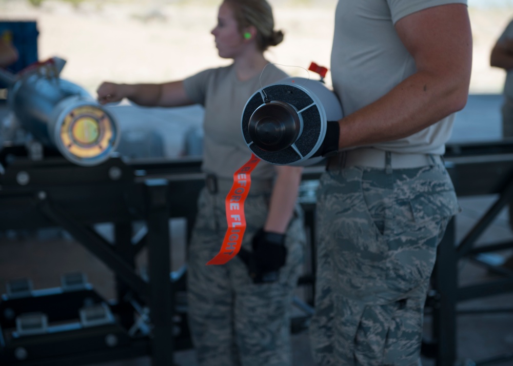 IDANG ammo troops build bombs at Nellis AFB