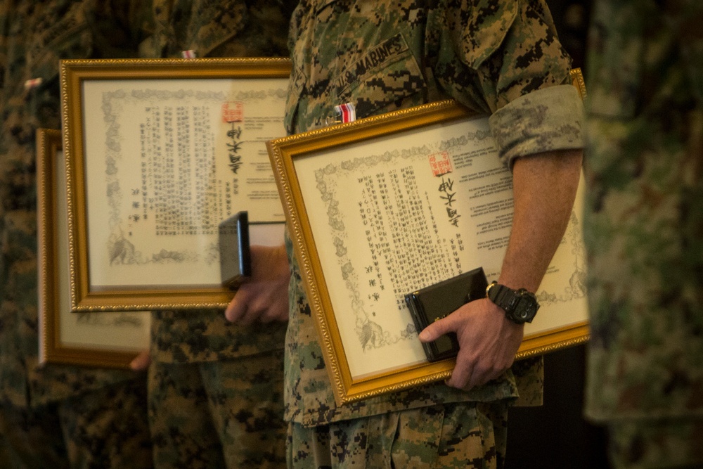 JGSDF general recognizes 3rd MEB Marines