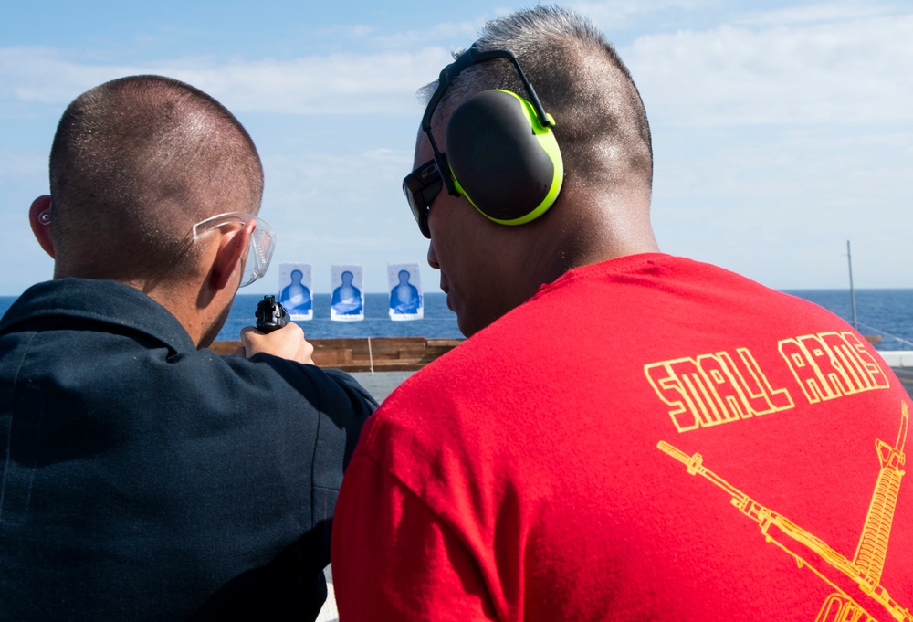USS Green Bay (LPD 20) Small Arms Gun Shoot