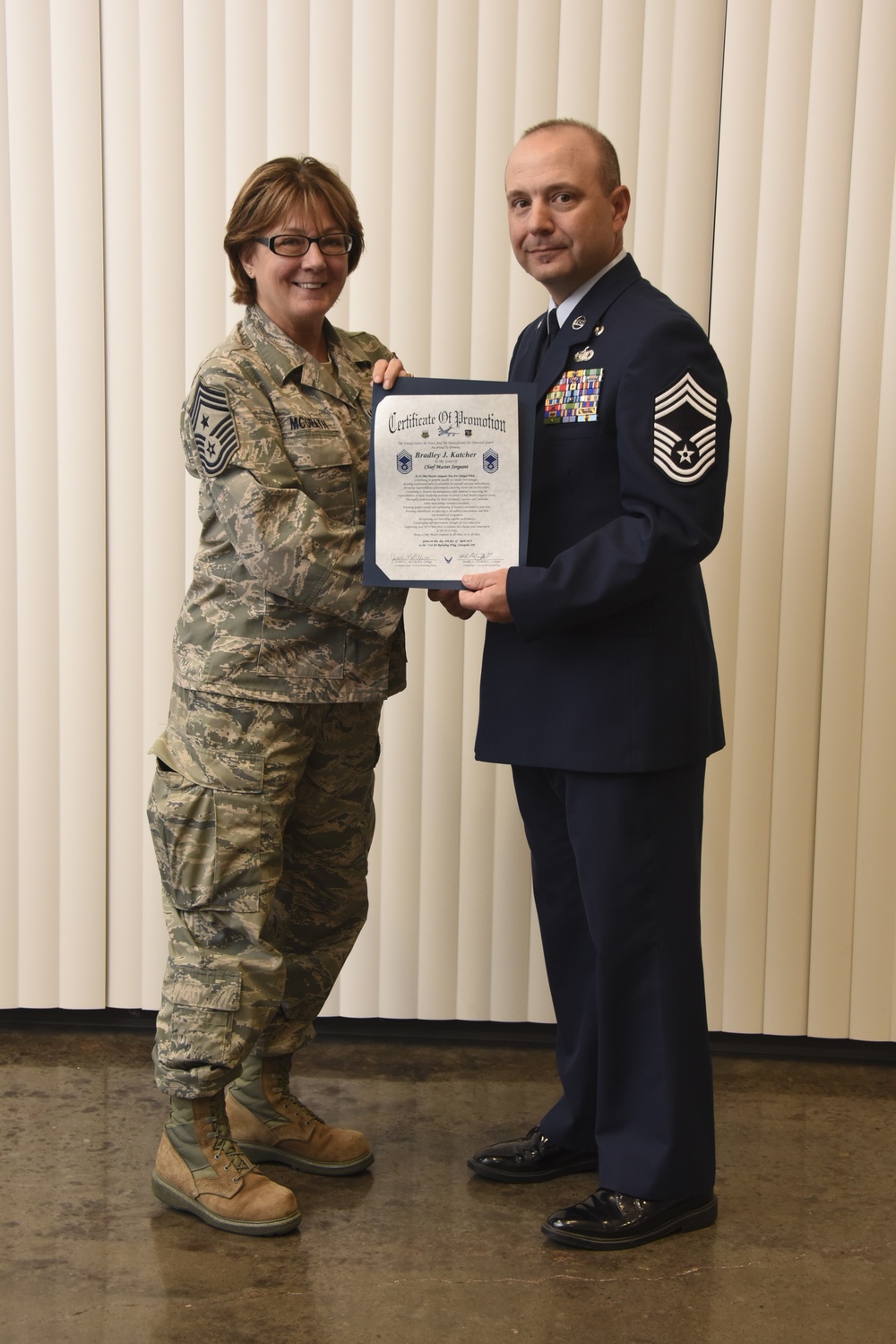 New Chief Master Sgt. at the 171st: Chief Master Sgt. Brad Katcher