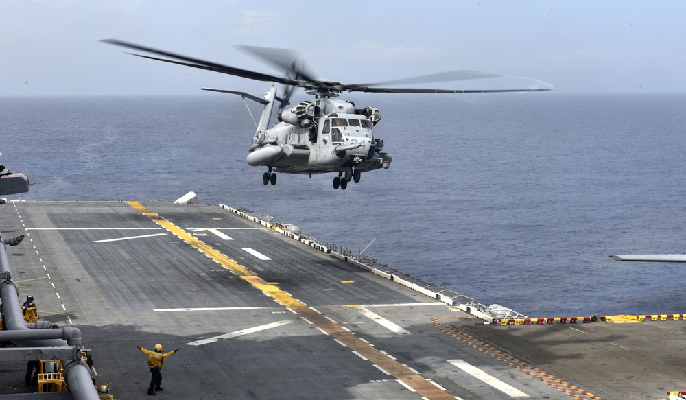 USS WASP (LHD 1) OPERATIONS AT SEA