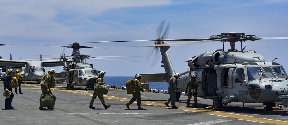 USS WASP (LHD 1) OPERATIONS AT SEA