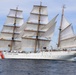 Coast Guard Tall Ship Eagle sails through the English Channel