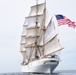 Coast Guard Tall Ship Eagle sails through the English Channel