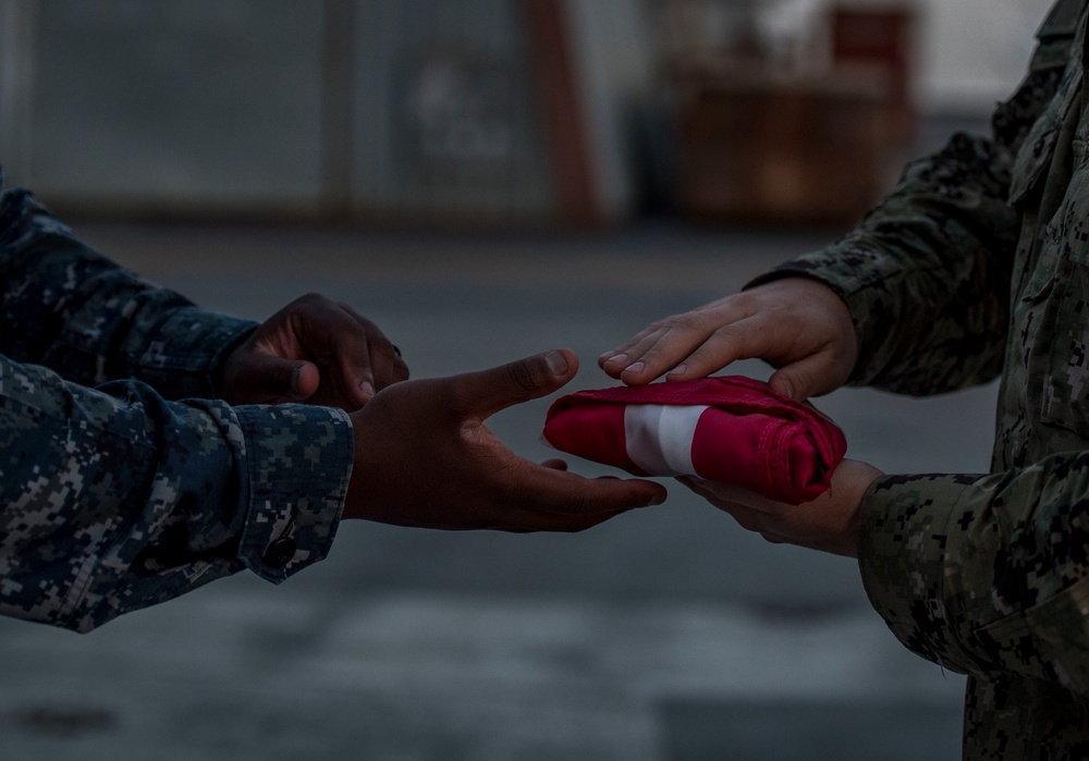 Sailors Pass First Navy Jack