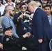 President Shakes Hand of D-Day Survivor