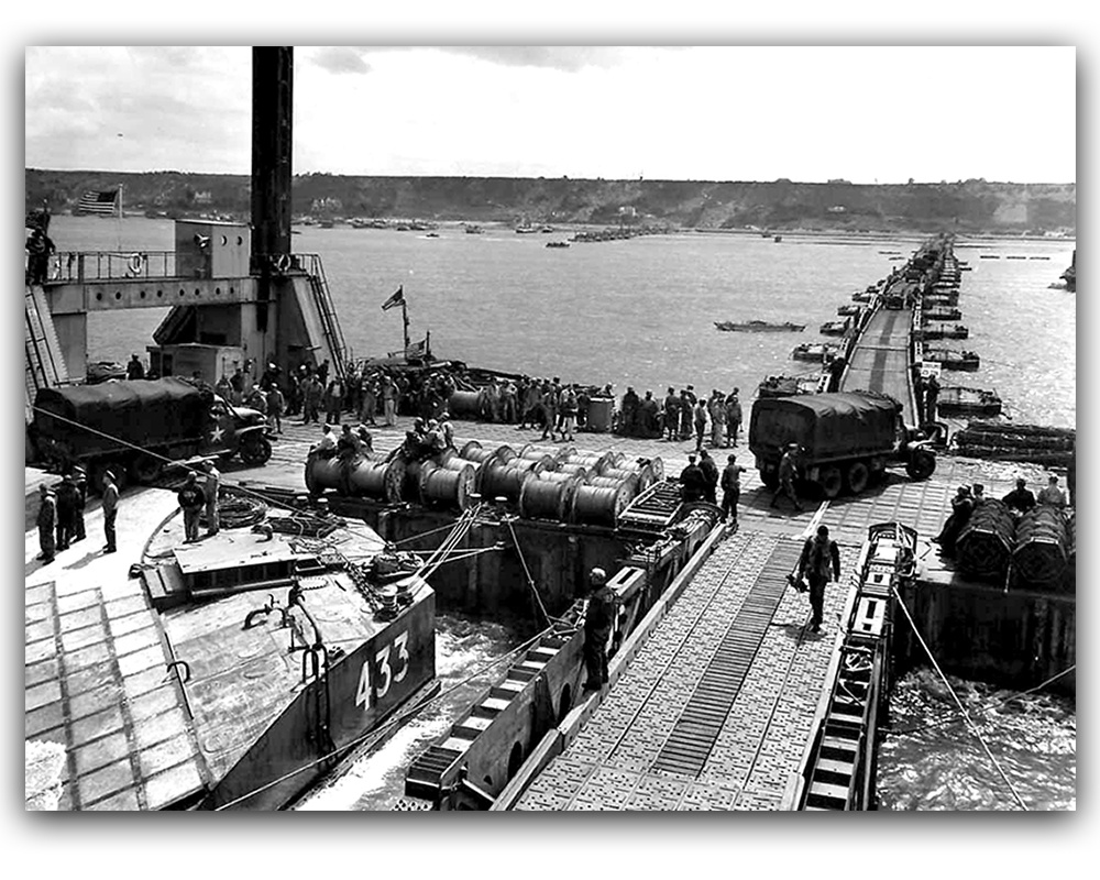 Mulberry harbors prepared for D-Day
