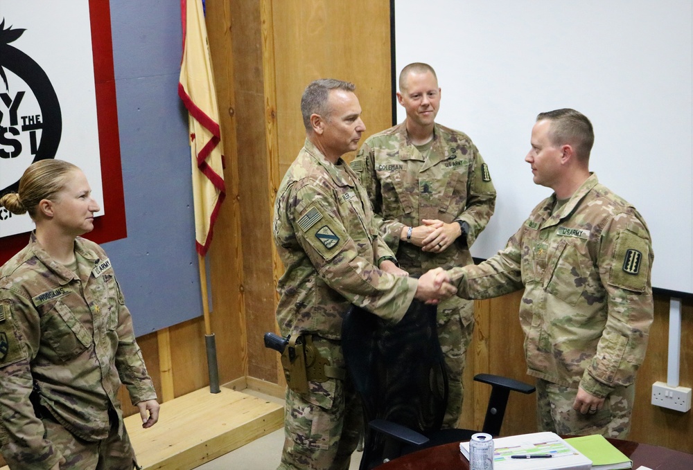 Battalion Coin Presentation: Maj. Lyndsey Hodgkins and Maj. Jason Detwiler
