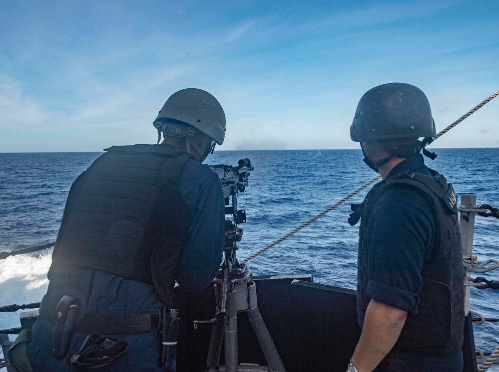 USS McCampbell conducts live-fire exercise