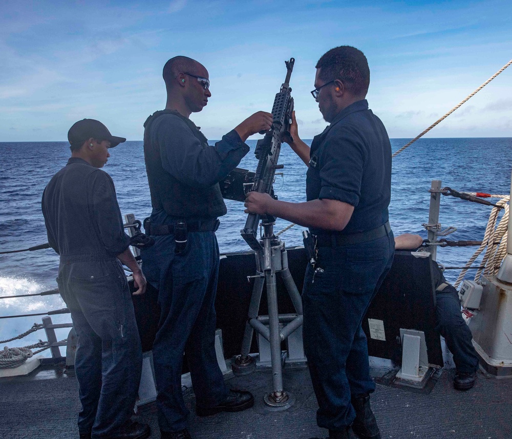 USS McCampbell conducts live-fire exercise