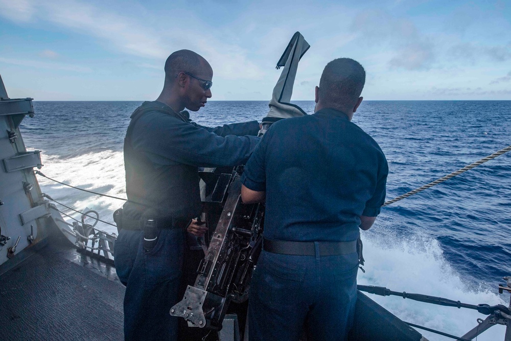 USS McCampbell conducts live-fire exercise