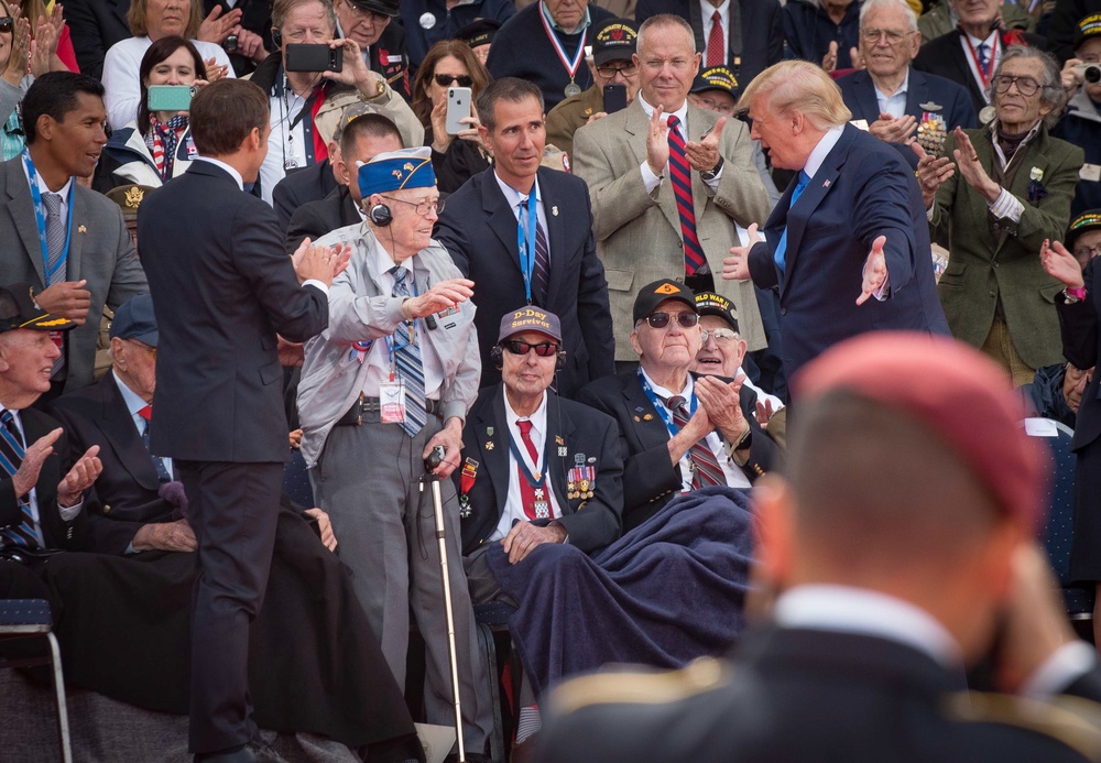 D-Day 75th Anniversary Ceremony: POTUS, President Macron