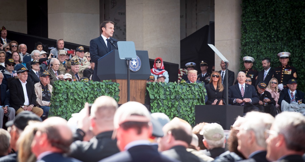 D-Day 75th Anniversary Ceremony: POTUS, President Macron