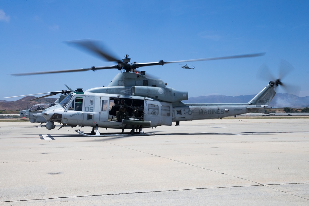 U.S. Marines with HMLA-267 and HMLA-469 complete a special weapons delivery