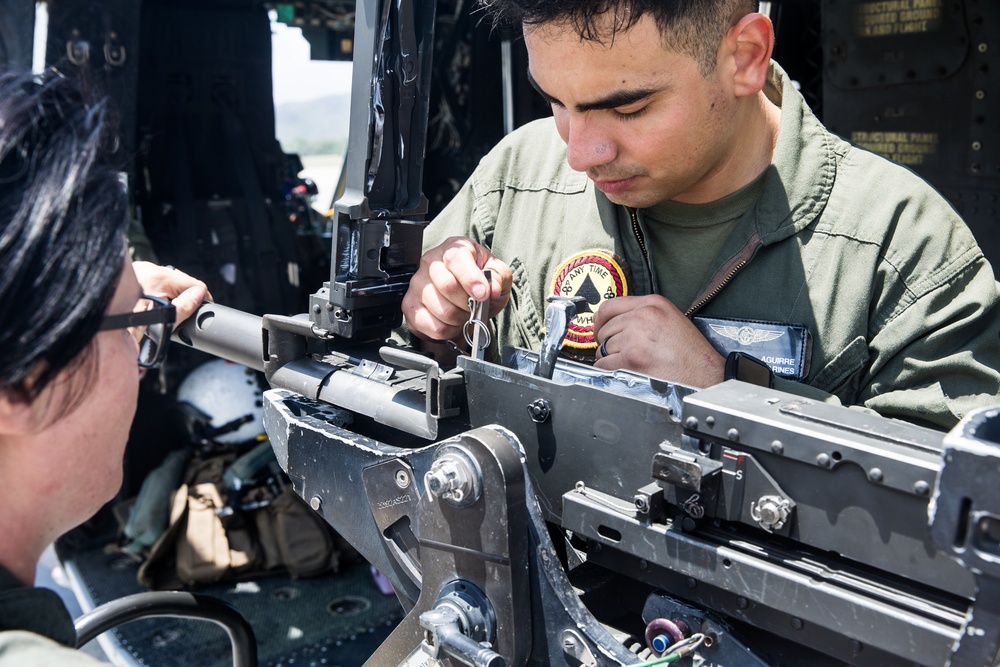 U.S. Marines with HMLA-267 and HMLA-469 complete a special weapons delivery