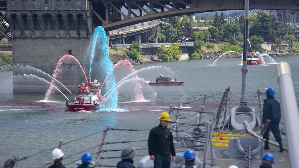 USS Pinckney Arrives for Rose Festival Fleet Week