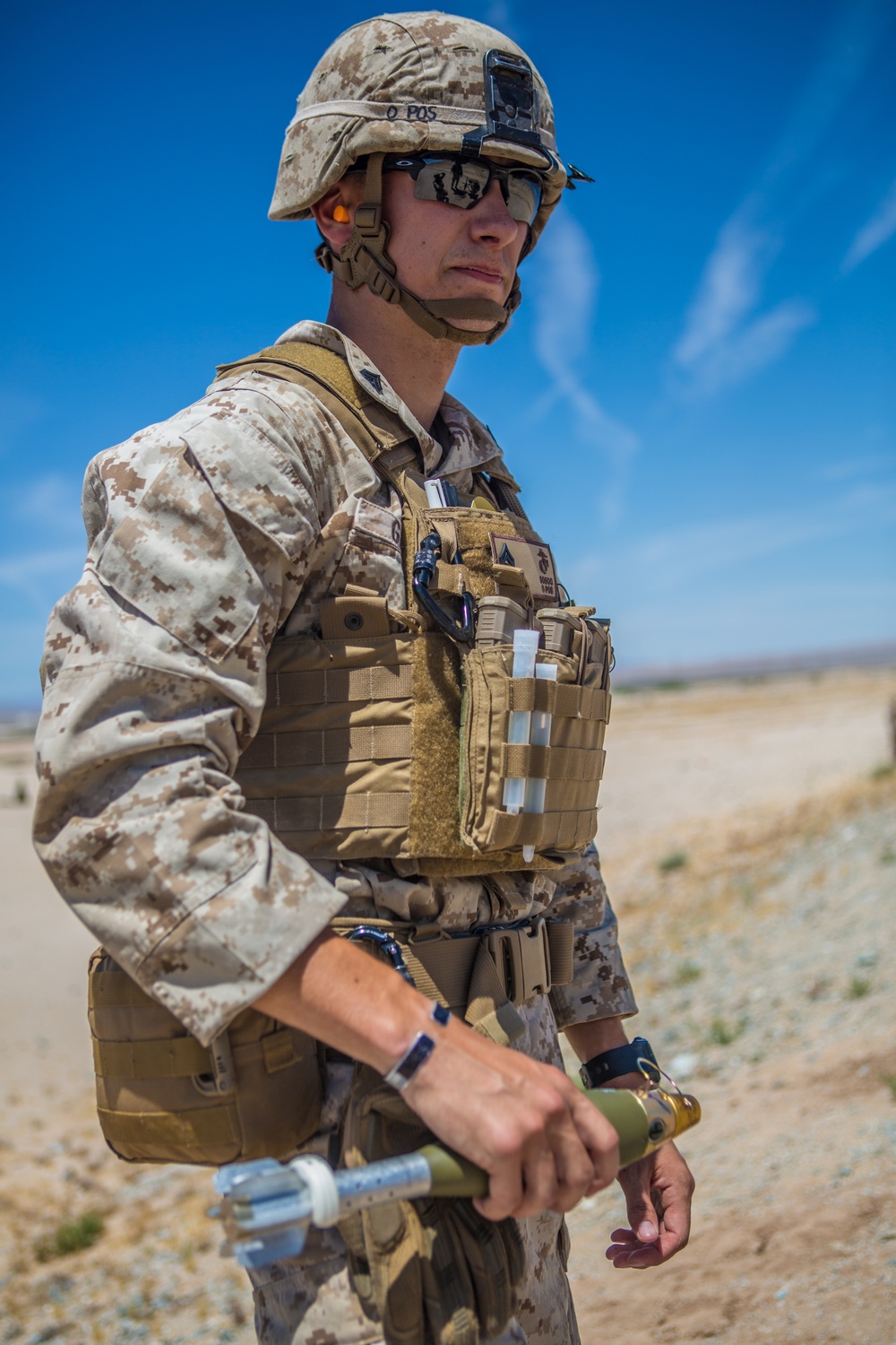 Reserve Marine mortarmen rain steel during ITX 4-19