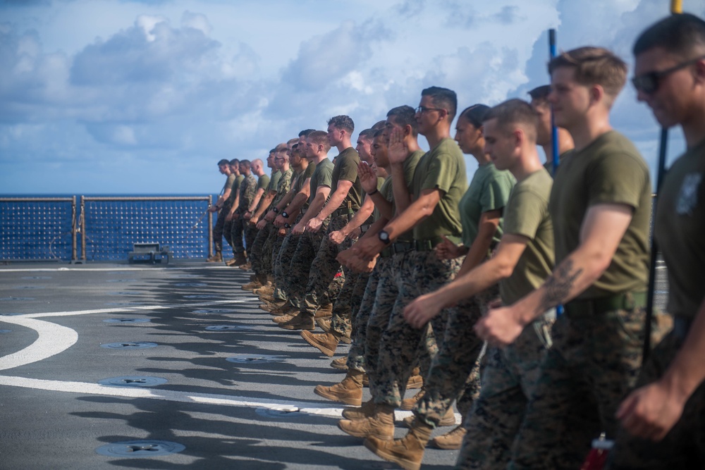 Marines Aboard USS Harpers Ferry Perform Participate in Corporal's Course