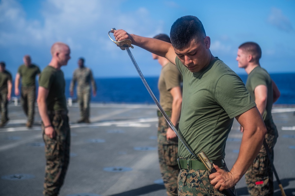 Marines Aboard USS Harpers Ferry Perform Participate in Corporal's Course