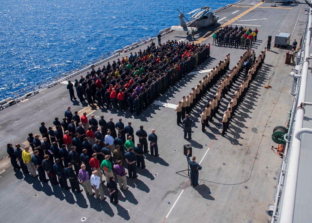 USS WASP (LHD 1) FROCKING CEREMONY