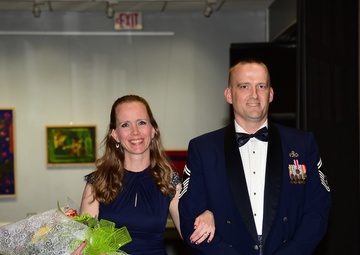 Team BLAZE celebrates chief master sergeant select during ceremony