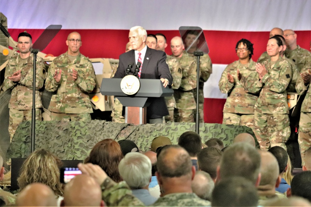Vice President Mike Pence visits Fort McCoy