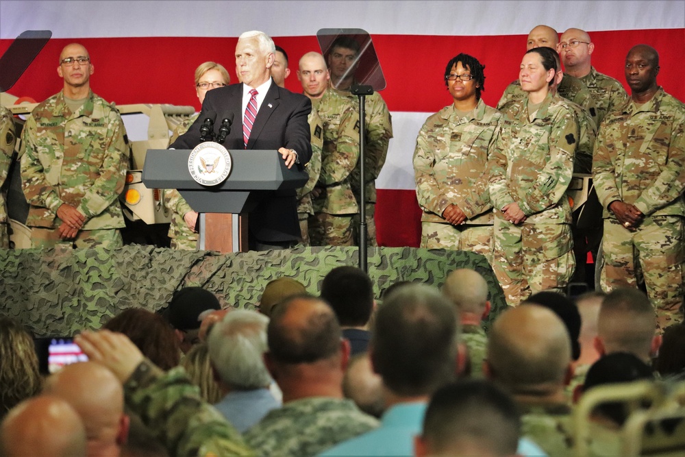 Vice President Mike Pence visits Fort McCoy