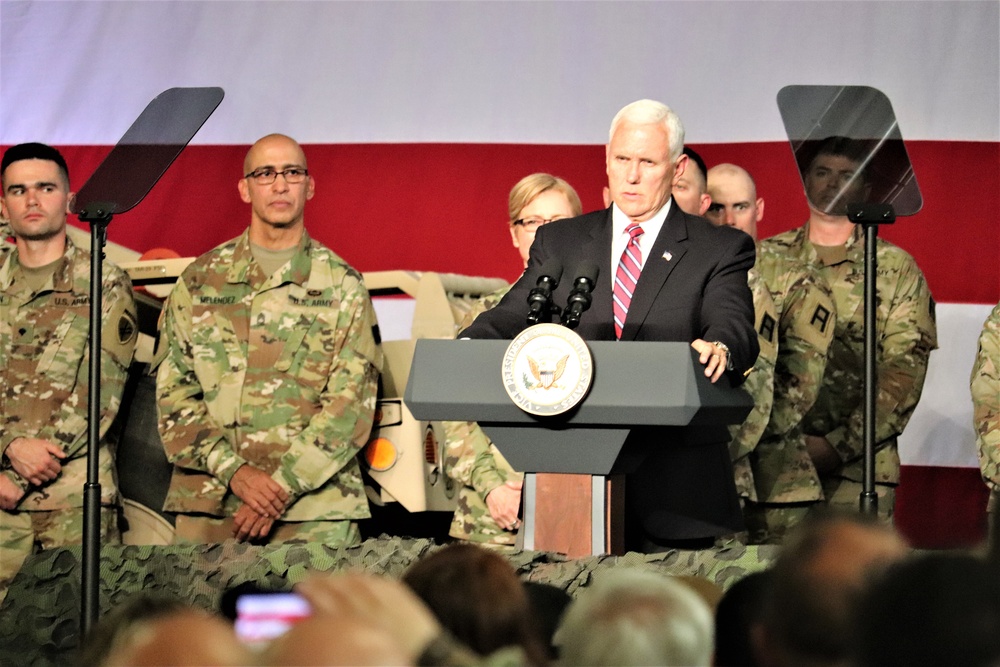 Vice President Mike Pence visits Fort McCoy