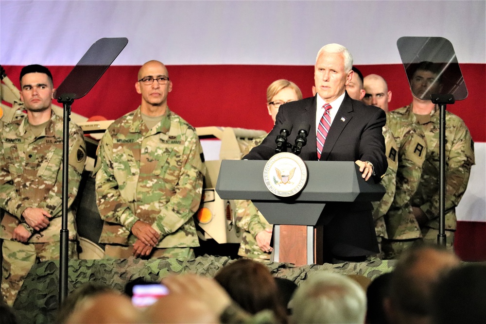 Vice President Mike Pence visits Fort McCoy