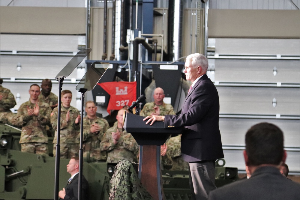 Vice President Mike Pence visits Fort McCoy