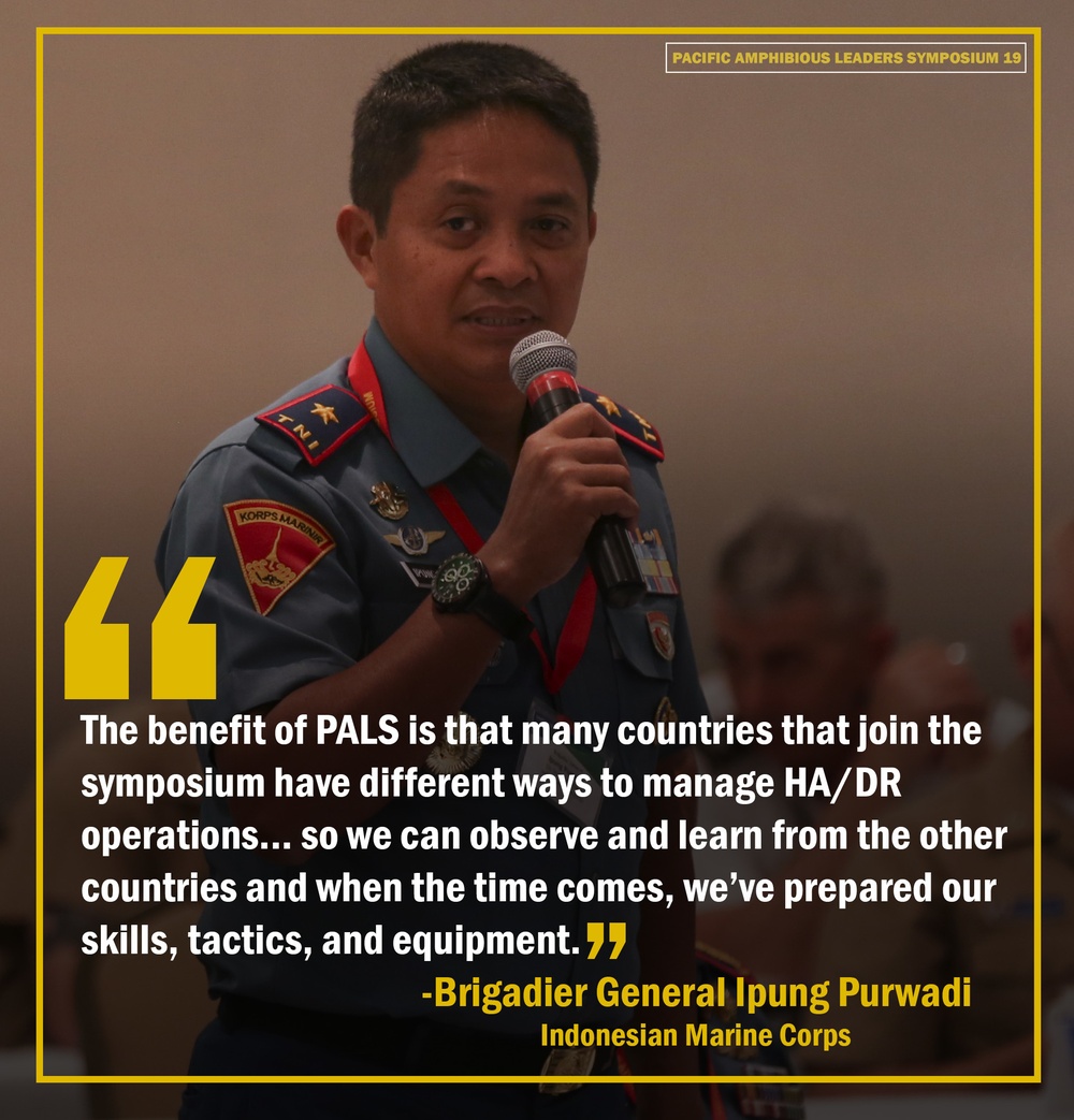 Pacific Amphibious Leaders Symposium 19 Brig. Gen. Ipung Purwadi Photo Graphic