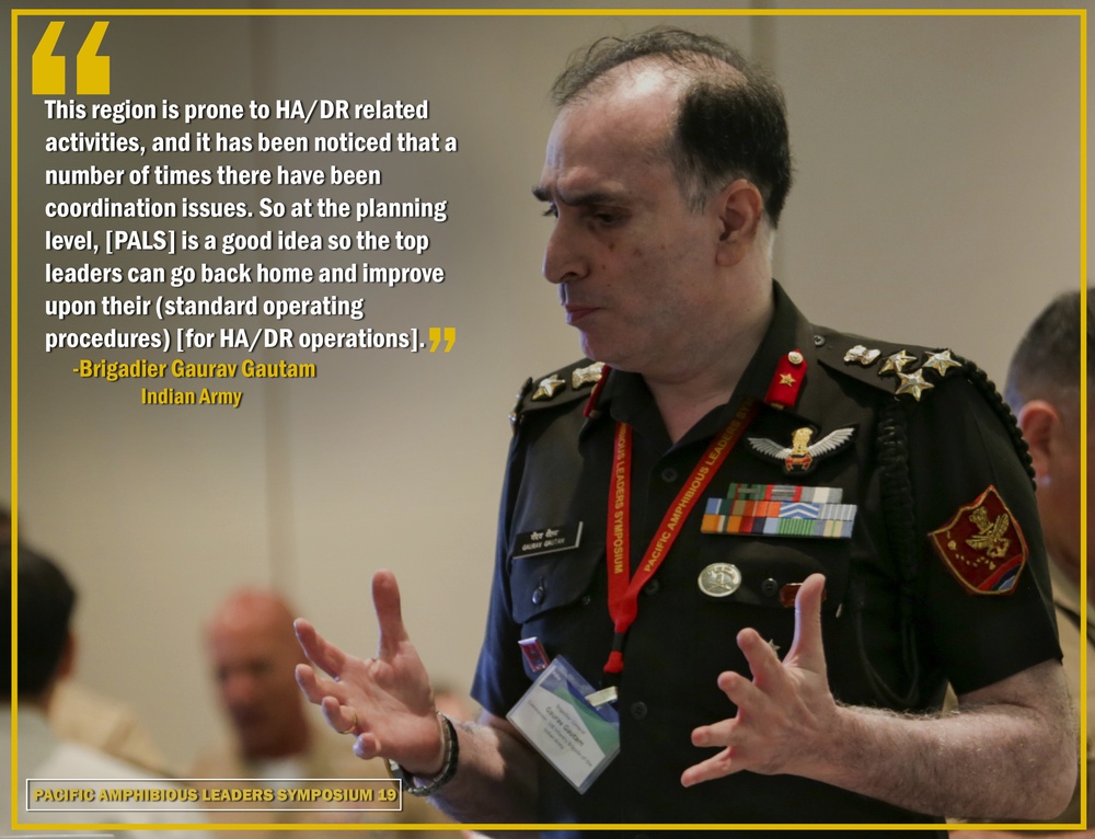 Pacific Amphibious Leaders Symposium 19 Brigadier Gaurav Gautam Photo Graphic