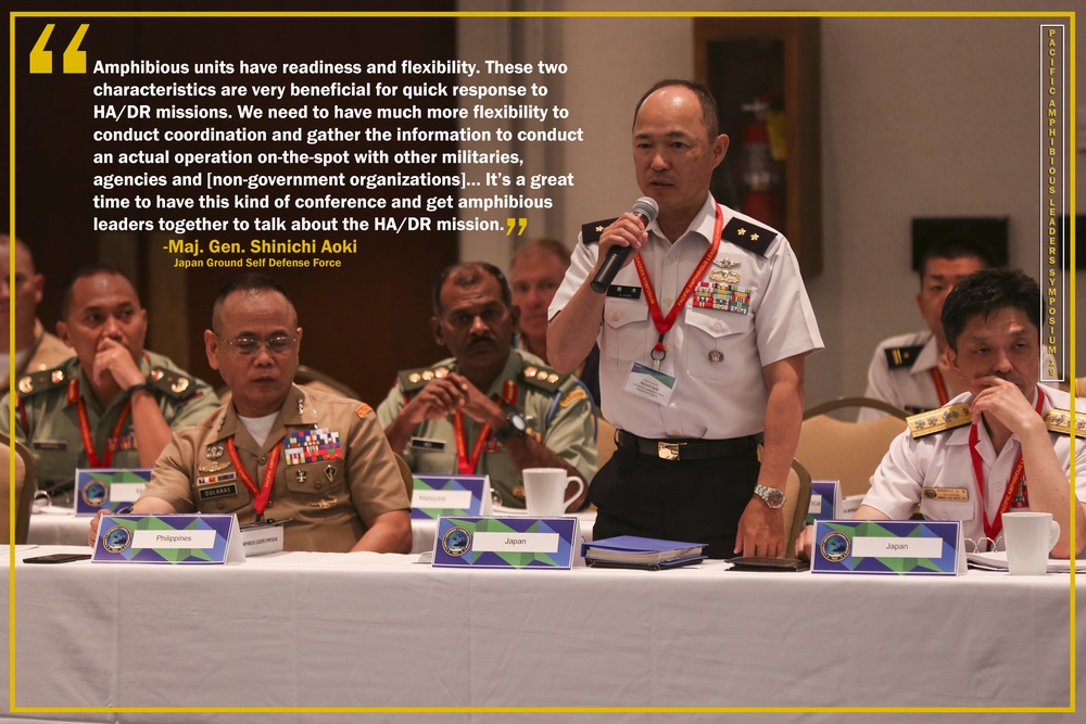 Pacific Amphibious Leaders Symposium 19 Maj. Gen. Shinichi Aoki Photo Graphic