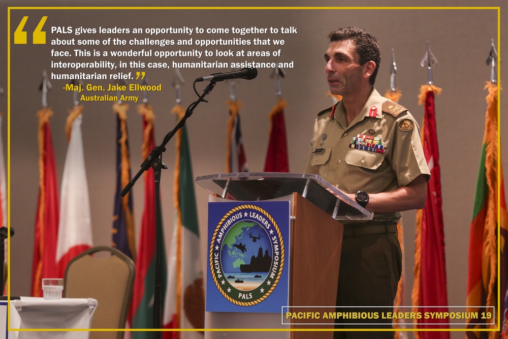 Pacific Amphibious Leaders Symposium 19 Maj. Gen. Jake Ellwood Photo Graphic