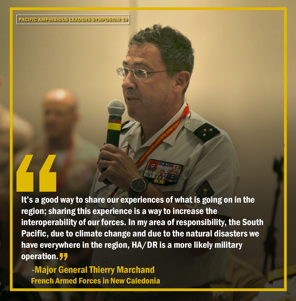 Pacific Amphibious Leaders Symposium 19 Maj. Gen. Thierry Marchand Photo Graphic