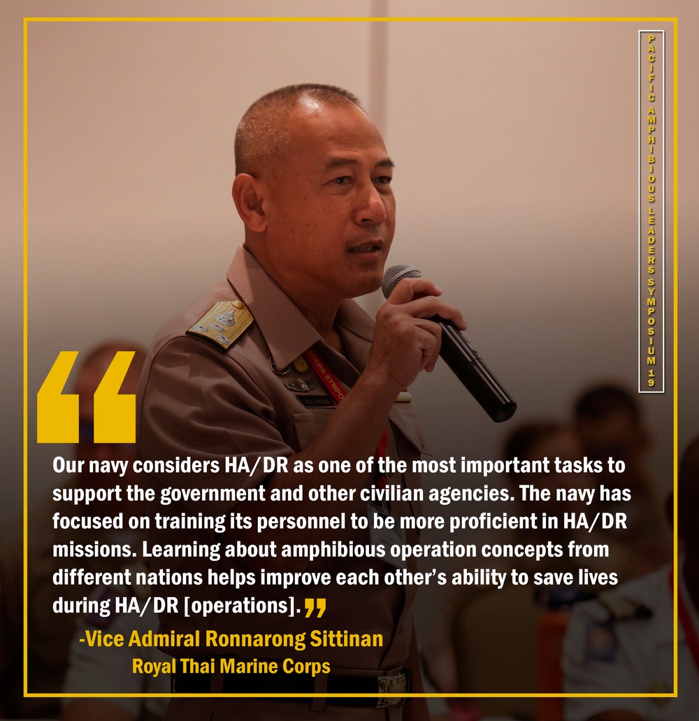 Pacific Amphibious Leaders Symposium 19 Vice Adm. Ronnarong Sittinan Photo Graphic