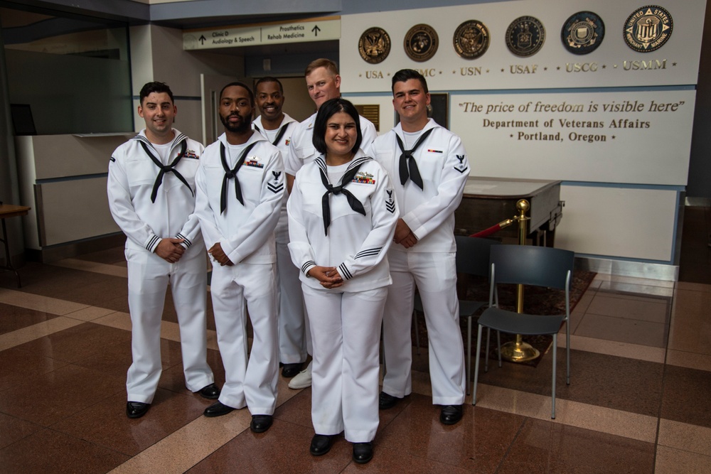 Sailors Visit Portland VA Hospital
