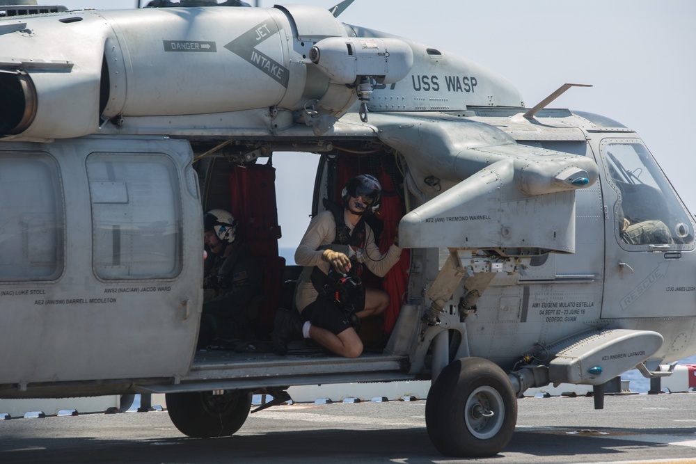 31st MEU flight operations aboard the USS WASP