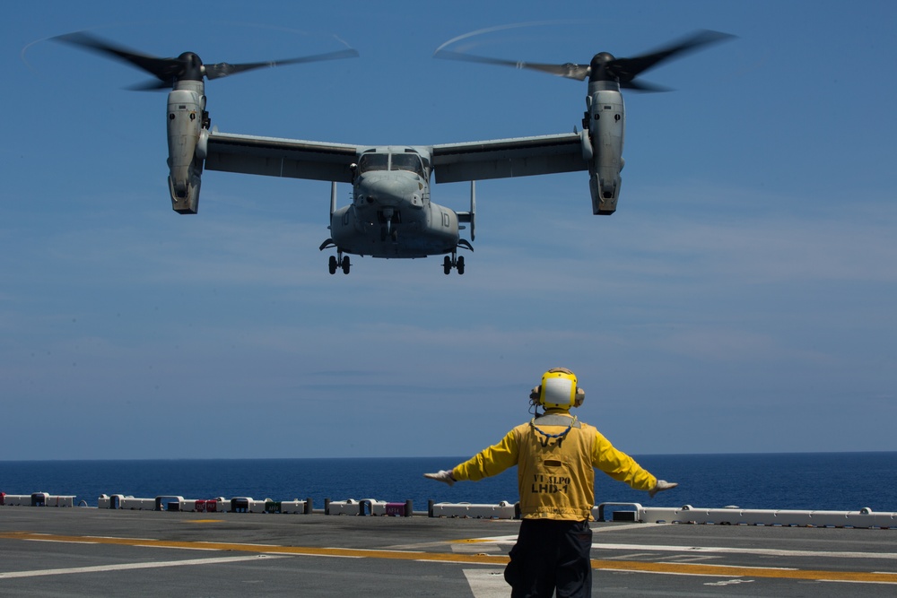 31st MEU flight operations aboard the USS WASP