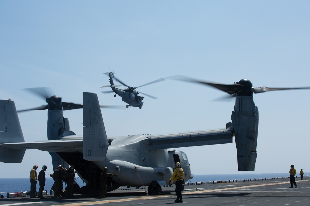 31st MEU flight operations aboard the USS WASP