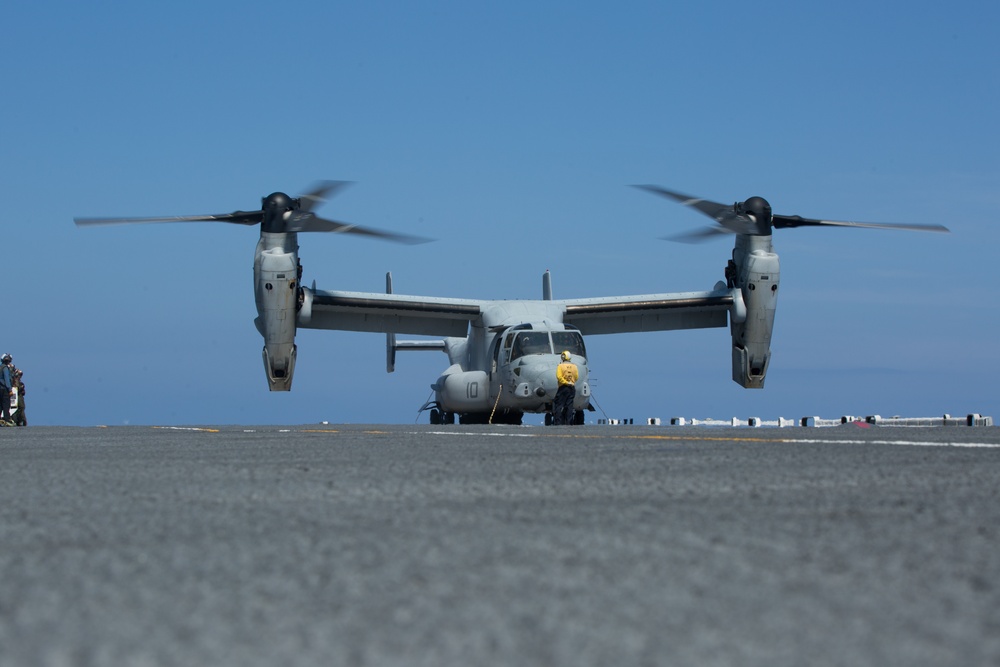 31st MEU flight operations aboard the USS WASP