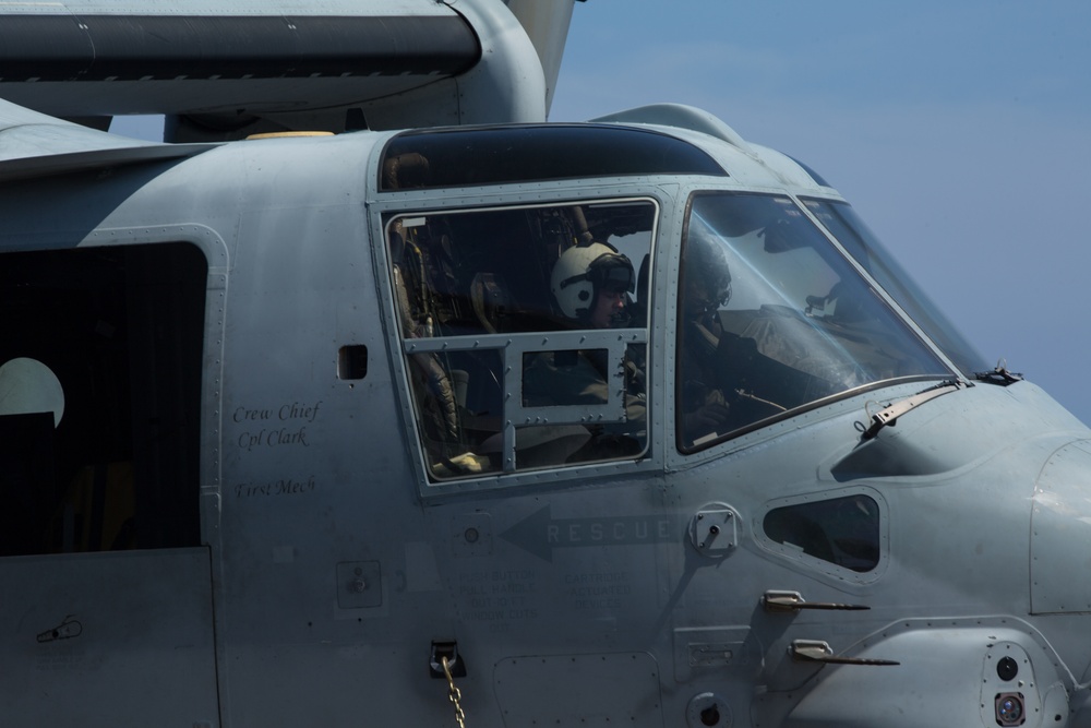 31st MEU flight operations aboard the USS WASP