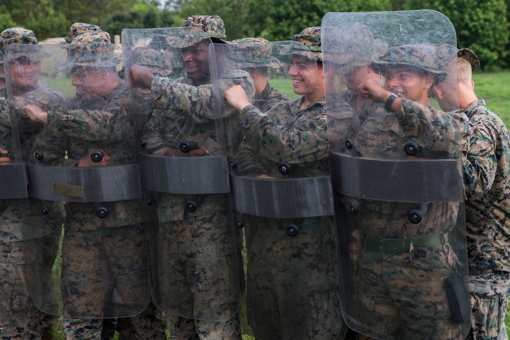 2nd Law Enforcement Battalion Trains The Battalion Landing Team 2/8 on Non-Lethal Training