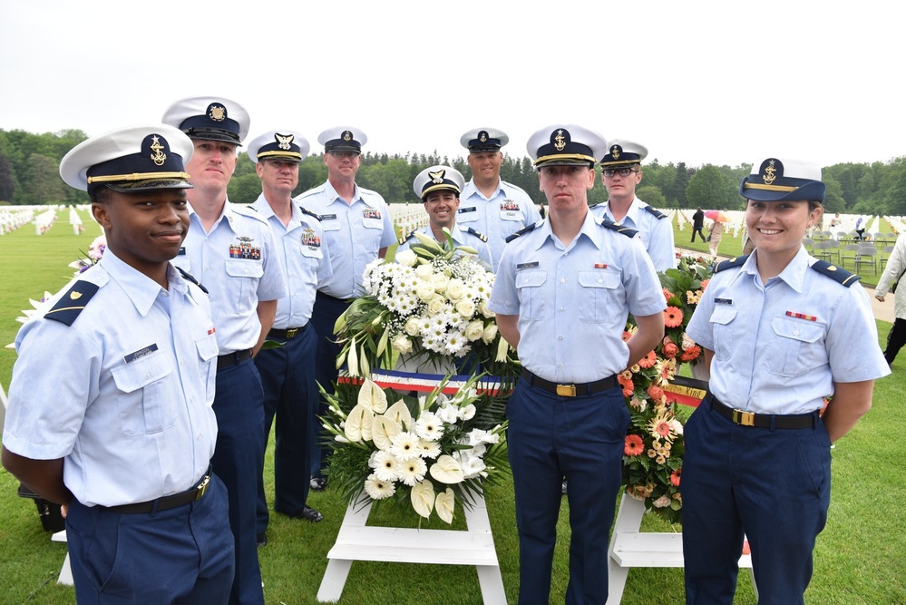 Coast Guard Eagle crewmembers attend Memorial Day at the Ardennes American Cemetery